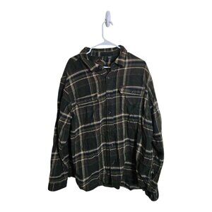 Orvis Shirt Mens 2XL Flannel Plaid Classic Collection Double Brushed Pockets